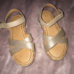 Gold toddler sandals